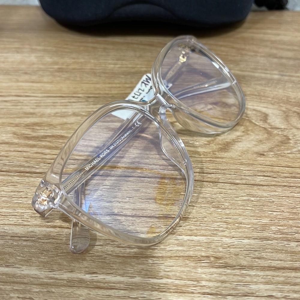 MICHAEL KORS MK2137U 3006SB Clear Transparent Square 57 mm Women's Sunglasses - Picture 3 of 7